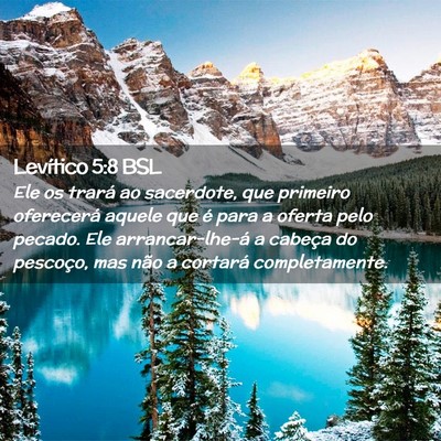 Picture 02 - Levítico 5:8 BSL - Ele os trará ao sacerdote, que primeiro - Bible Verse Picture