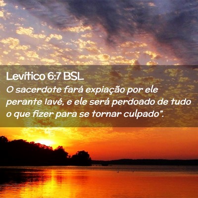 Picture 02 - Levítico 6:7 BSL - O sacerdote fará expiação por ele perante - Bible Verse Picture