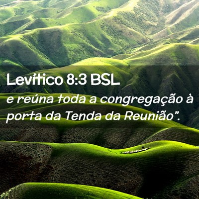 Picture 02 - Levítico 8:3 BSL - e reúna toda a congregação à porta da Tenda - Bible Verse Picture