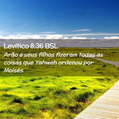 Picture 02 - Levítico 8:36 BSL - Arão e seus filhos fizeram todas as coisas que - Bible Verse Picture