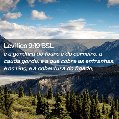 Picture 02 - Levítico 9:19 BSL - e a gordura do touro e do carneiro, a cauda - Bible Verse Picture