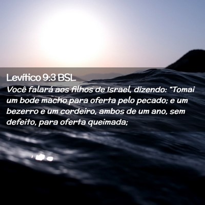 Picture 02 - Levítico 9:3 BSL - Você falará aos filhos de Israel, dizendo: - Bible Verse Picture