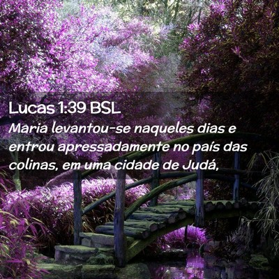 Picture 02 - Lucas 1:39 BSL - Maria levantou-se naqueles dias e entrou - Bible Verse Picture