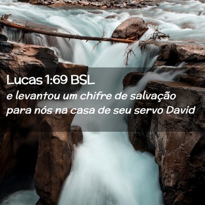 Picture 02 - Lucas 1:69 BSL - e levantou um chifre de salvação para nós na - Bible Verse Picture