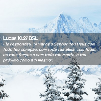 Picture 02 - Lucas 10:27 BSL - Ele respondeu: “Amarás o Senhor teu Deus com - Bible Verse Picture