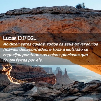 Picture 02 - Lucas 13:17 BSL - Ao dizer estas coisas, todos os seus adversários - Bible Verse Picture