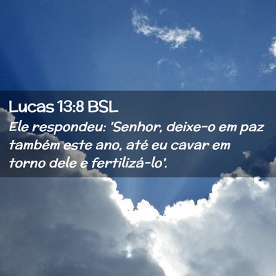 Picture 02 - Lucas 13:8 BSL - Ele respondeu: 'Senhor, deixe-o em paz também - Bible Verse Picture