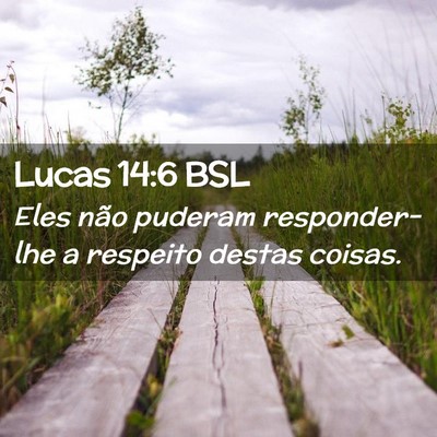 Picture 02 - Lucas 14:6 BSL - Eles não puderam responder-lhe a respeito destas - Bible Verse Picture
