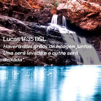Picture 02 - Lucas 17:35 BSL - Haverá dois grãos de moagem juntos. Uma será - Bible Verse Picture