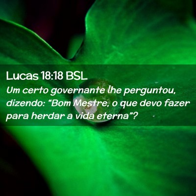 Picture 02 - Lucas 18:18 BSL - Um certo governante lhe perguntou, dizendo: - Bible Verse Picture
