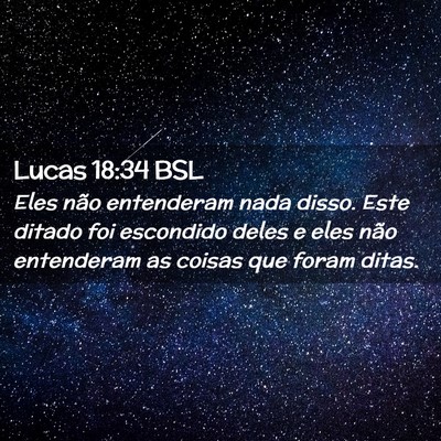 Picture 02 - Lucas 18:34 BSL - Eles não entenderam nada disso. Este ditado foi - Bible Verse Picture