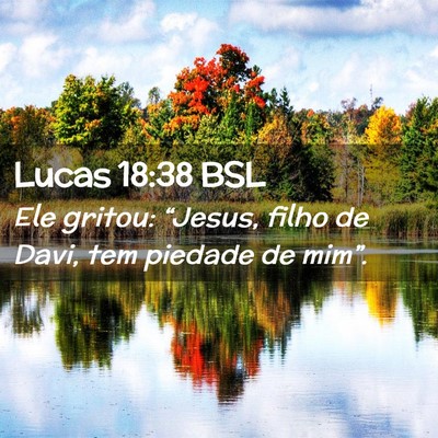 Picture 02 - Lucas 18:38 BSL - Ele gritou: “Jesus, filho de Davi, tem piedade - Bible Verse Picture