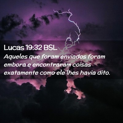 Picture 02 - Lucas 19:32 BSL - Aqueles que foram enviados foram embora e - Bible Verse Picture