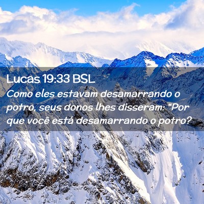 Picture 02 - Lucas 19:33 BSL - Como eles estavam desamarrando o potro, seus - Bible Verse Picture