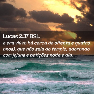 Picture 02 - Lucas 2:37 BSL - e era viúva há cerca de oitenta e quatro anos), - Bible Verse Picture