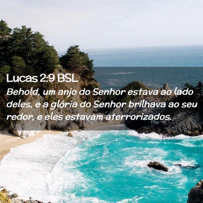 Picture 02 - Lucas 2:9 BSL - Behold, um anjo do Senhor estava ao lado deles, e - Bible Verse Picture