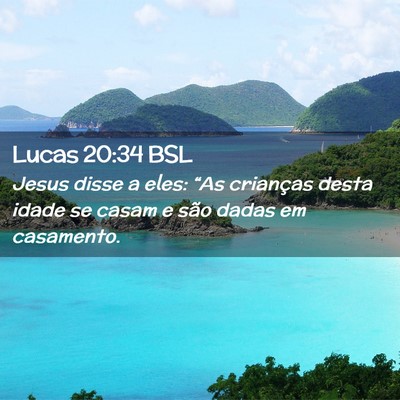 Picture 02 - Lucas 20:34 BSL - Jesus disse a eles: “As crianças desta idade - Bible Verse Picture