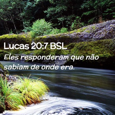 Picture 02 - Lucas 20:7 BSL - Eles responderam que não sabiam de onde - Bible Verse Picture
