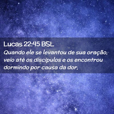 Picture 02 - Lucas 22:45 BSL - Quando ele se levantou de sua oração, veio até - Bible Verse Picture