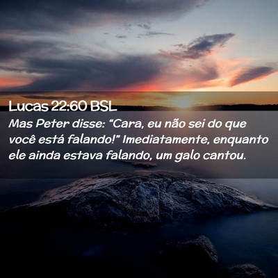 Picture 02 - Lucas 22:60 BSL - Mas Peter disse: “Cara, eu não sei do que - Bible Verse Picture