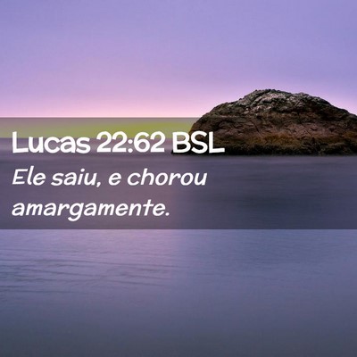 Picture 02 - Lucas 22:62 BSL - Ele saiu, e chorou - Bible Verse Picture