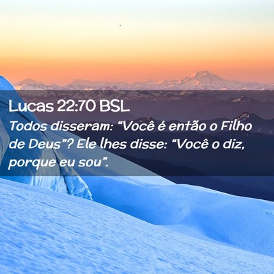 Picture 02 - Lucas 22:70 BSL - Todos disseram: “Você é então o Filho de - Bible Verse Picture