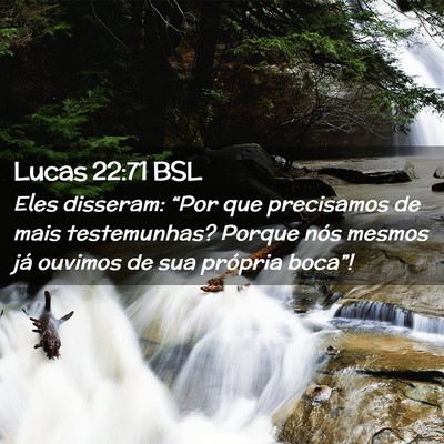 Picture 02 - Lucas 22:71 BSL - Eles disseram: “Por que precisamos de mais - Bible Verse Picture