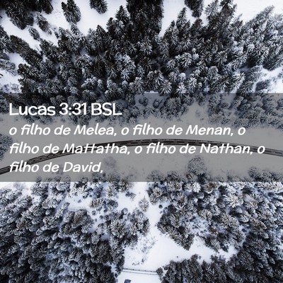 Picture 02 - Lucas 3:31 BSL - o filho de Melea, o filho de Menan, o filho de - Bible Verse Picture