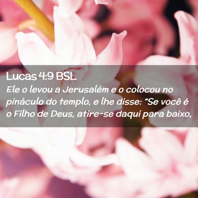 Picture 02 - Lucas 4:9 BSL - Ele o levou a Jerusalém e o colocou no pináculo - Bible Verse Picture