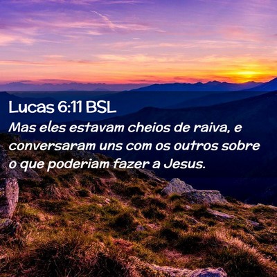 Picture 02 - Lucas 6:11 BSL - Mas eles estavam cheios de raiva, e conversaram - Bible Verse Picture