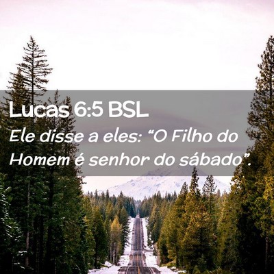 Picture 02 - Lucas 6:5 BSL - Ele disse a eles: “O Filho do Homem é senhor - Bible Verse Picture