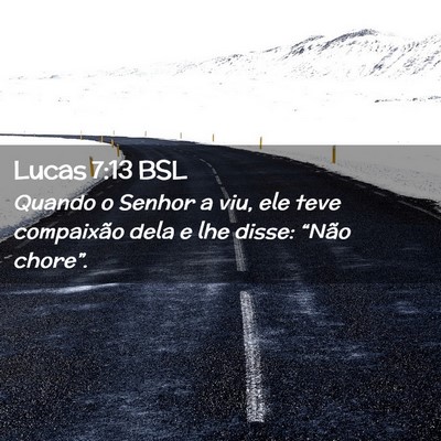 Picture 02 - Lucas 7:13 BSL - Quando o Senhor a viu, ele teve compaixão dela e - Bible Verse Picture