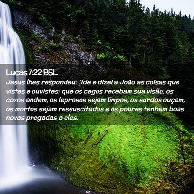 Picture 02 - Lucas 7:22 BSL - Jesus lhes respondeu: “Ide e dizei a João as - Bible Verse Picture