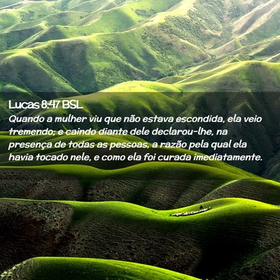 Picture 02 - Lucas 8:47 BSL - Quando a mulher viu que não estava escondida, - Bible Verse Picture