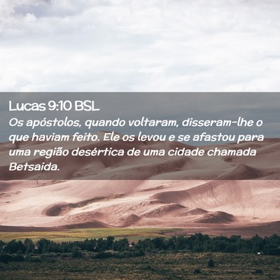 Picture 02 - Lucas 9:10 BSL - Os apóstolos, quando voltaram, disseram-lhe o - Bible Verse Picture