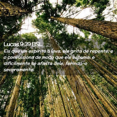 Picture 02 - Lucas 9:39 BSL - Eis que um espírito o leva, ele grita de - Bible Verse Picture