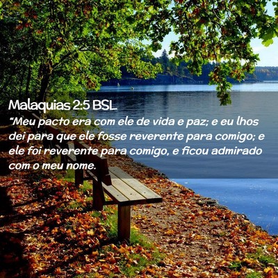 Picture 02 - Malaquias 2:5 BSL - “Meu pacto era com ele de vida e paz; e eu lhos - Bible Verse Picture