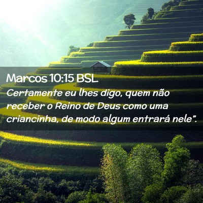 Picture 02 - Marcos 10:15 BSL - Certamente eu lhes digo, quem não receber o - Bible Verse Picture