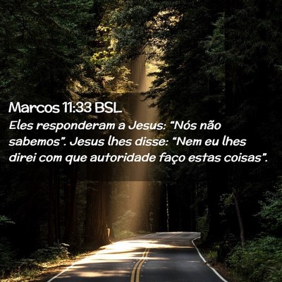 Picture 02 - Marcos 11:33 BSL - Eles responderam a Jesus: “Nós não - Bible Verse Picture