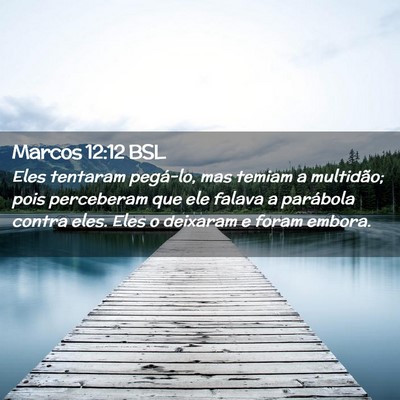 Picture 02 - Marcos 12:12 BSL - Eles tentaram pegá-lo, mas temiam a multidão; - Bible Verse Picture