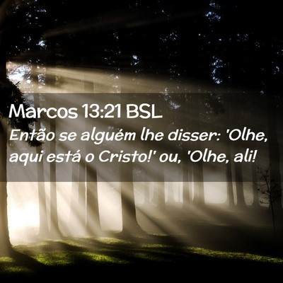 Picture 02 - Marcos 13:21 BSL - Então se alguém lhe disser: 'Olhe, aqui está o - Bible Verse Picture