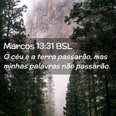 Picture 02 - Marcos 13:31 BSL - O céu e a terra passarão, mas minhas palavras - Bible Verse Picture