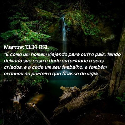 Picture 02 - Marcos 13:34 BSL - “É como um homem viajando para outro país, - Bible Verse Picture