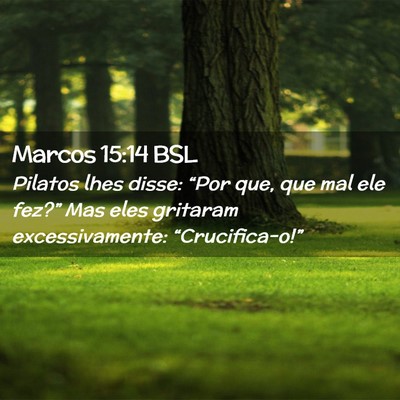 Picture 02 - Marcos 15:14 BSL - Pilatos lhes disse: “Por que, que mal ele - Bible Verse Picture