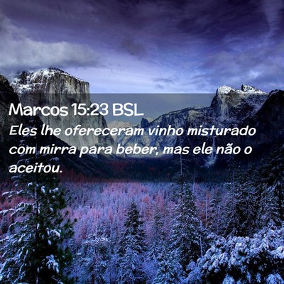 Picture 02 - Marcos 15:23 BSL - Eles lhe ofereceram vinho misturado com mirra - Bible Verse Picture
