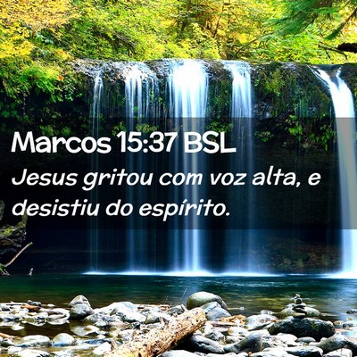 Picture 02 - Marcos 15:37 BSL - Jesus gritou com voz alta, e desistiu do - Bible Verse Picture