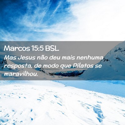 Picture 02 - Marcos 15:5 BSL - Mas Jesus não deu mais nenhuma resposta, de modo - Bible Verse Picture