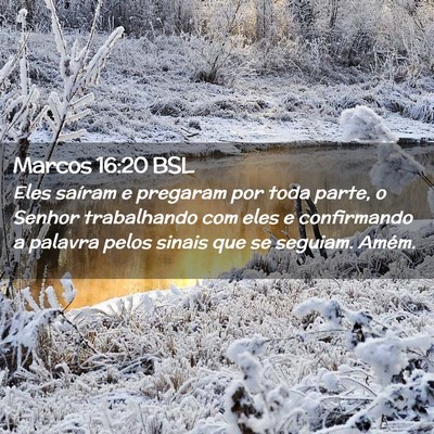 Picture 02 - Marcos 16:20 BSL - Eles saíram e pregaram por toda parte, o Senhor - Bible Verse Picture