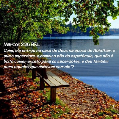 Picture 02 - Marcos 2:26 BSL - Como ele entrou na casa de Deus na época de - Bible Verse Picture