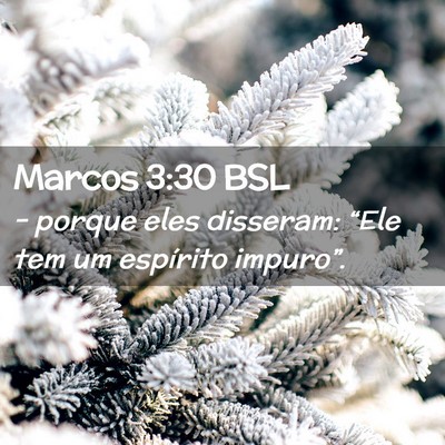 Picture 02 - Marcos 3:30 BSL - - porque eles disseram: “Ele tem um espírito - Bible Verse Picture
